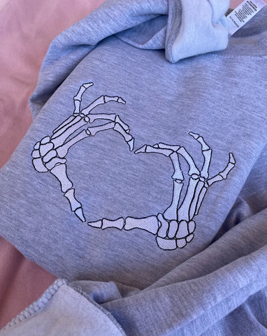 Skeleton Hands Heart Sweatshirt