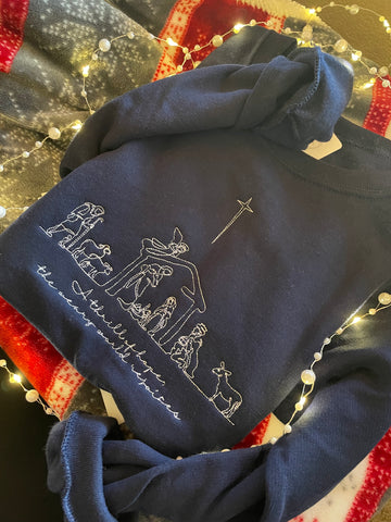 Nativity Embroidered Crewneck