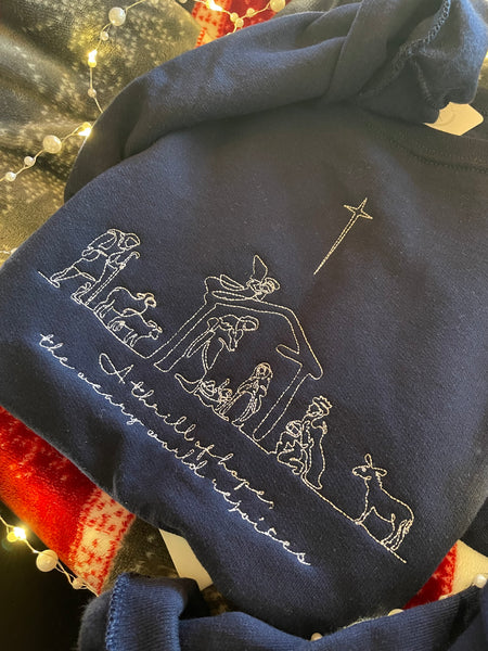 Nativity Embroidered Crewneck