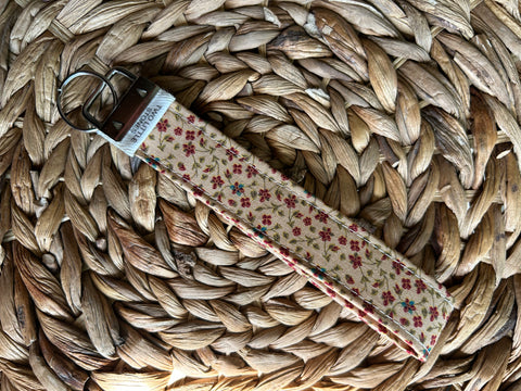 Fall Ditsy Floral Wristlet Keychain