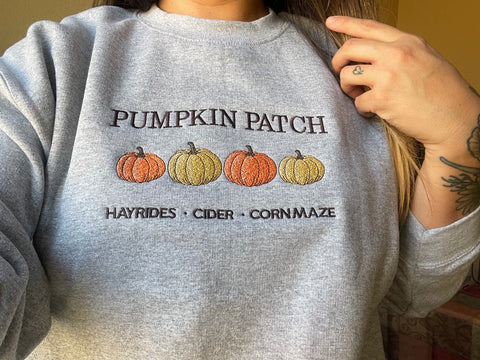 Pumpkin Patch Embroidered Crewneck