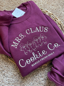 Mrs. Claus' Cookie Co Embroidered Crewneck