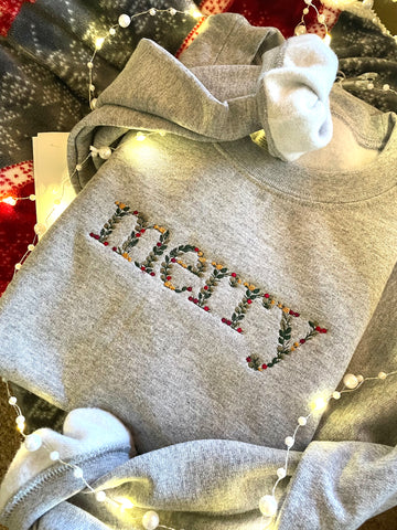 Merry Embroidered Crewneck