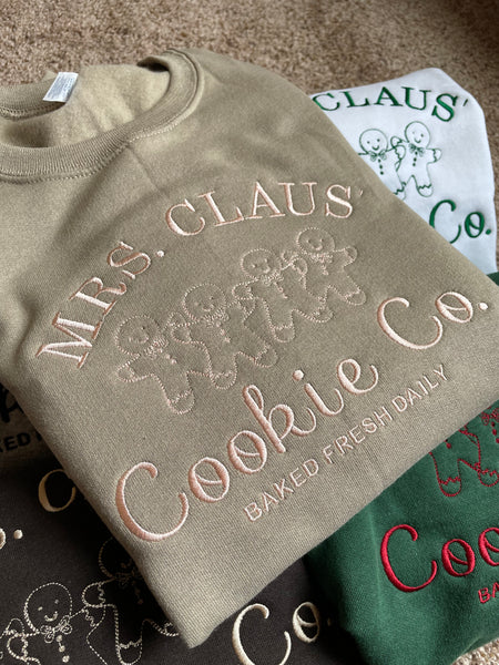 Mrs. Claus' Cookie Co Embroidered Sweater