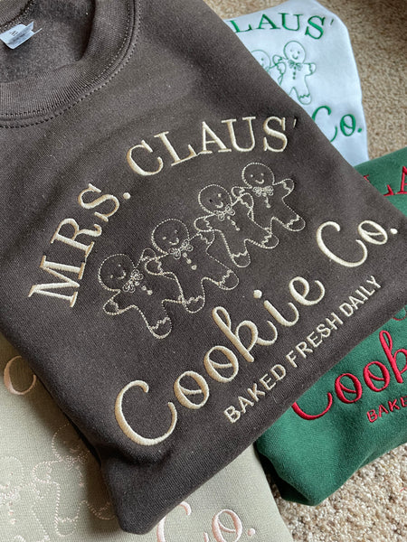 Mrs. Claus' Cookie Co Embroidered Sweater