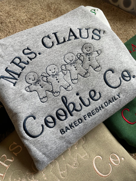 Mrs. Claus' Cookie Co Embroidered Sweater