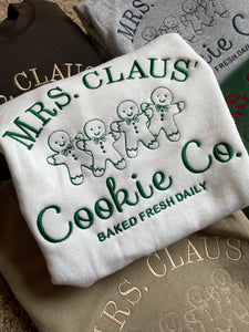 Mrs. Claus' Cookie Co Embroidered Sweater