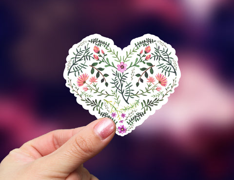 Floral Heart Sticker