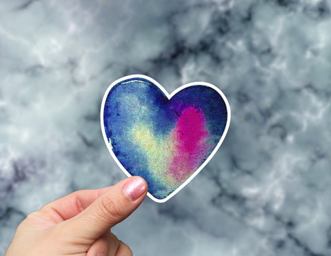 Watercolor Heart Sticker